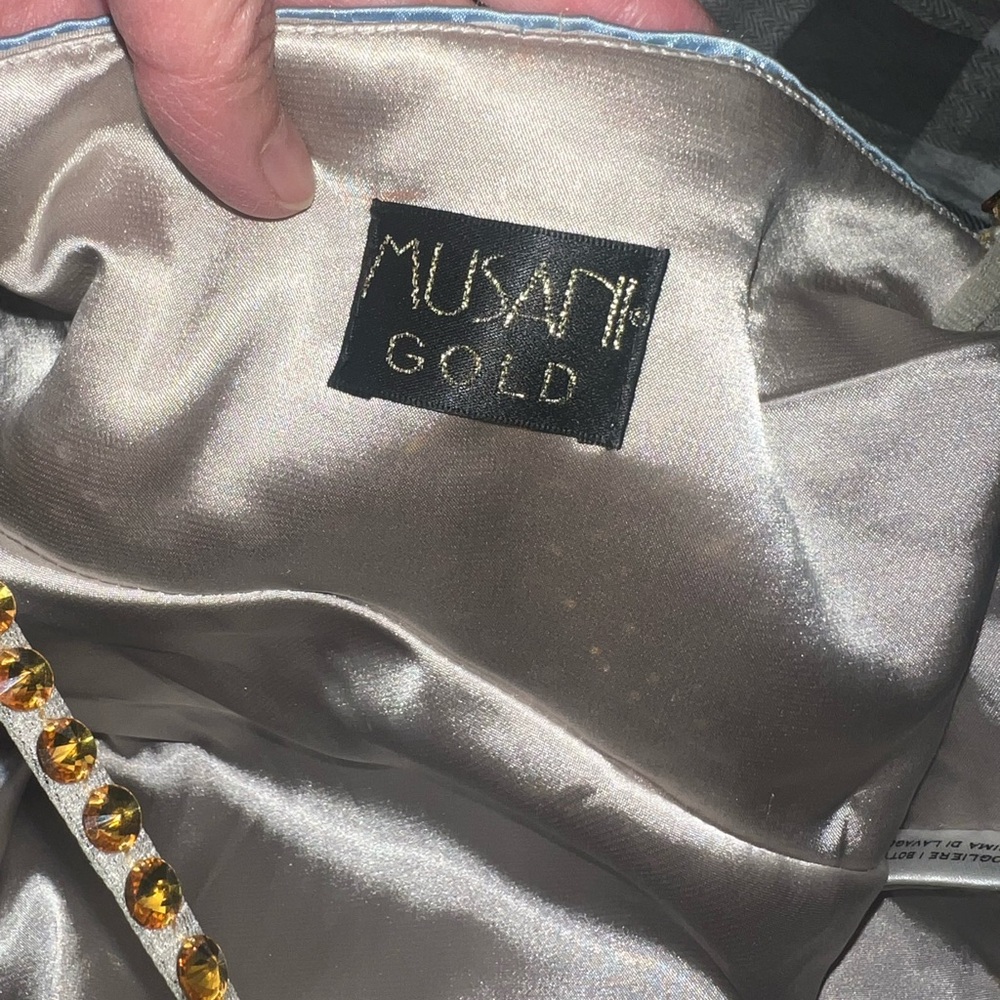 MUSANI GOLD COUTURE Evening Prom Dress Gown - Picture 5 of 14